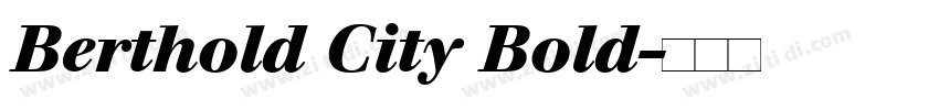Berthold City Bold字体转换